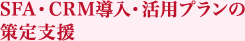 SFA・CRM導入・活用プランの策定支援