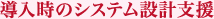 導入時のシステム設計支援